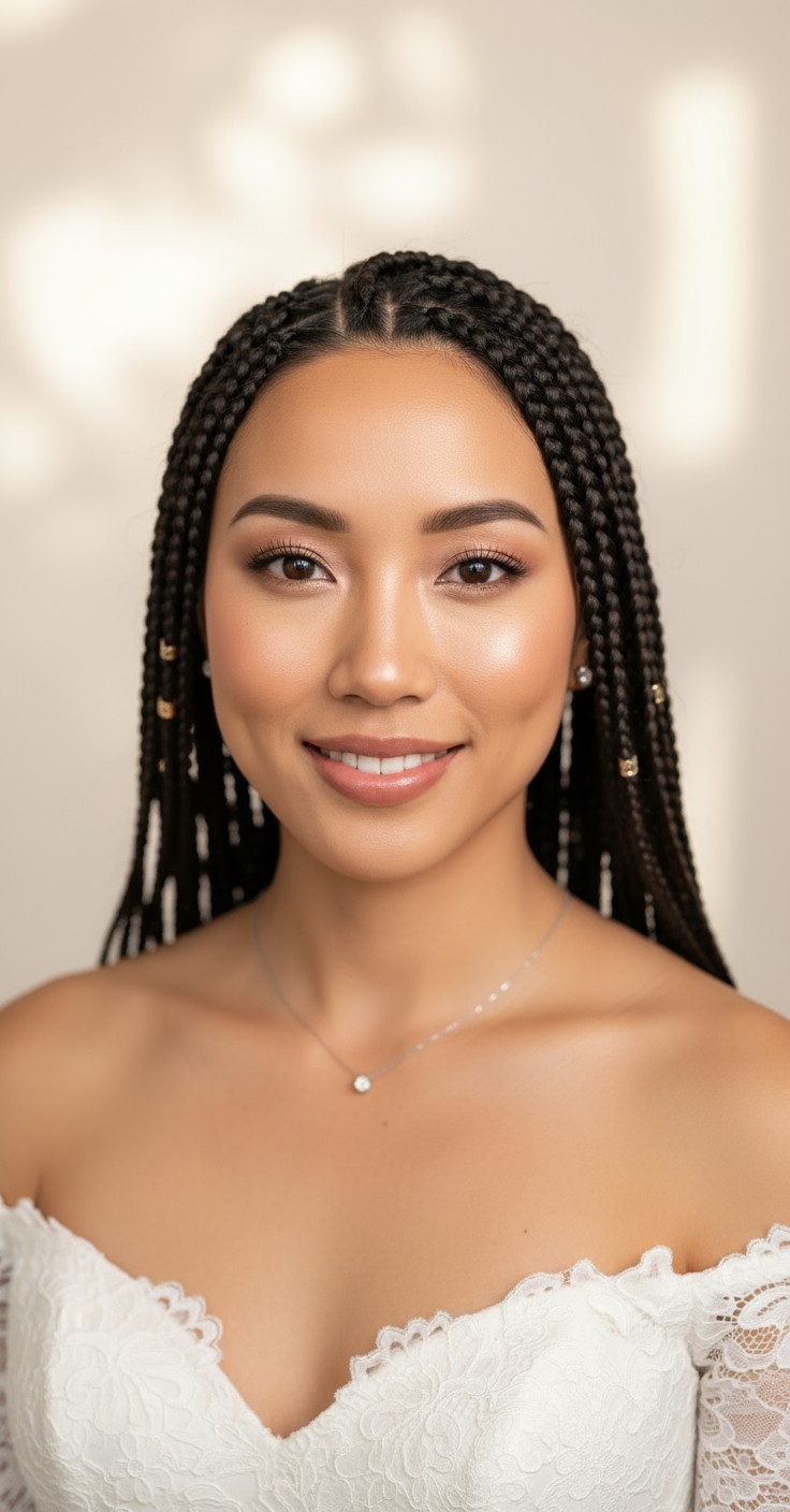 After Knotless Box Braids With Beads